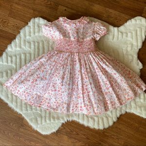 Oscar De La Remta White tangerine flower Dress